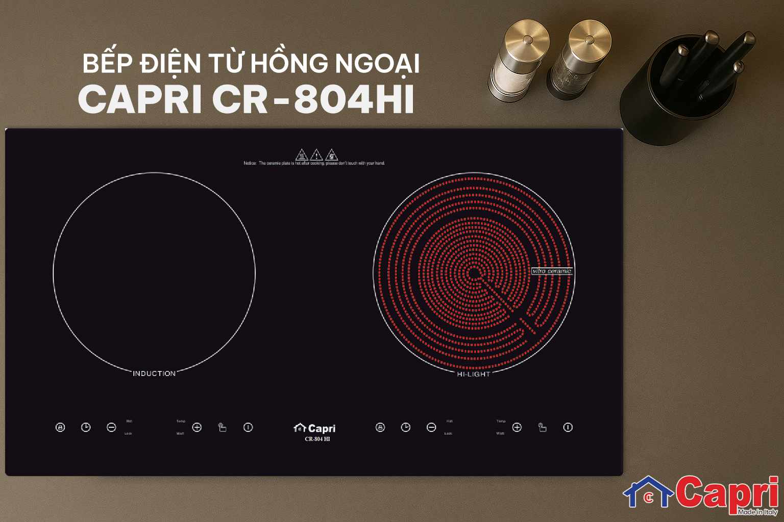Bếp điện từ hồng ngoại Capi CR-804HI